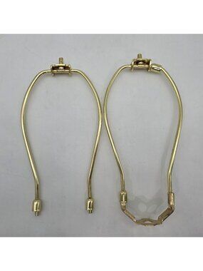 Brass Adjustable Lamp Harp 7.5" With Saddle For Lamp Shades
